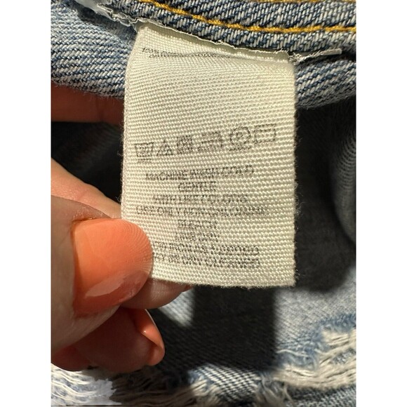 Revolve Free People Small Moonchild Distressed Oversized Denim Shacket Jacket L5 - Picture 7 of 10